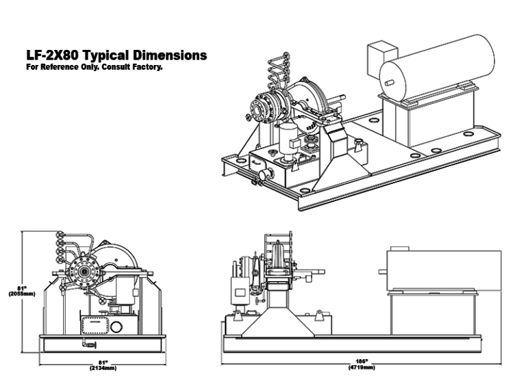 Sundyne LF 2X80 API 617 / ISO 10439 Base Mounted Integrally Geared